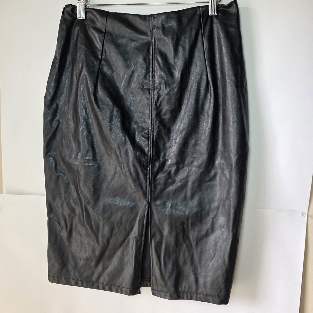 RAMISU Black FAUX Leather Pencil Skirt Size Women's XL NWT